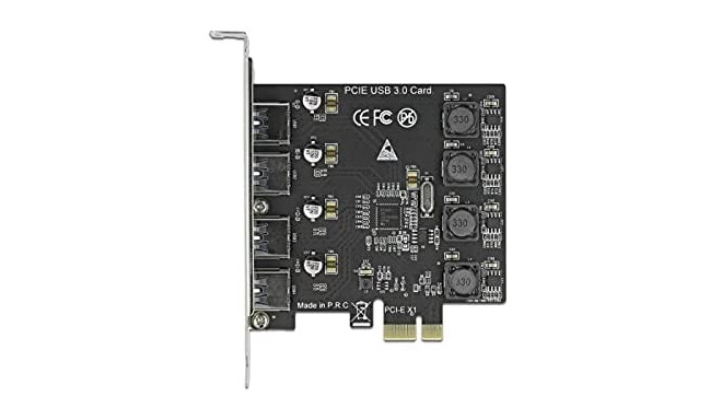 DeLOCK PCIe x1 K 4x ext USB-A BU SS USB - 90509