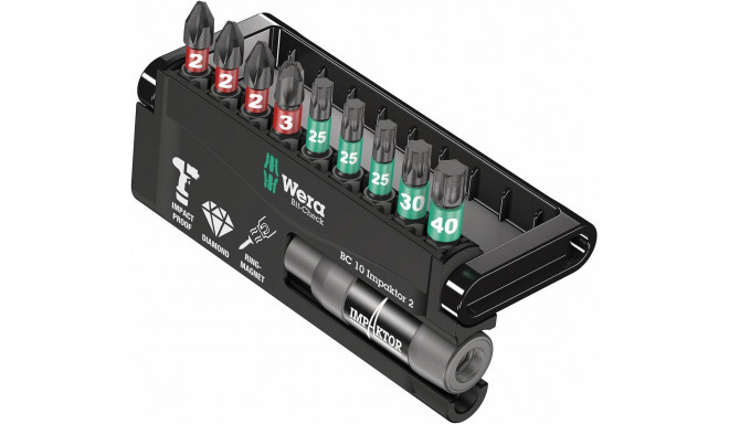 Wera Impaktor Bit-Check 10 pieces (05057 - Bit assortment