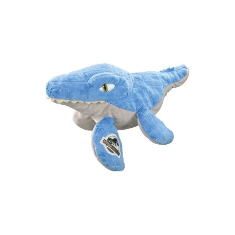 Schmidt Spiele Jurassic World, Mosasaurus, cuddly toy (blue/grey, 29 cm)