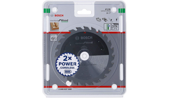 Bosch circular saw blade Standard for Wood, 136mm