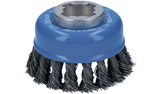 Bosch X-LOCK cup brush Heavy for Metal 75mm, knotted (O 75mm, 0.5mm wire)
