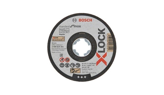 Bosch cutting disc X-LOCK Standard for Inox 115mm straight (10 pieces, 115 x 1 x 22.23mm)