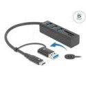 Delock 4P USB 3.2 Gen1+SD/mSD+USB-C/A - 63859