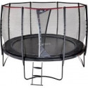 Exit Toys PeakPro trampoline, fitness device (black, round, 366 cm diameter, incl. safety net and la