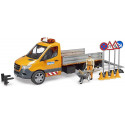 Bruder MB Sprinter municipal with light & sound module, model vehicle (orange, including driver and 
