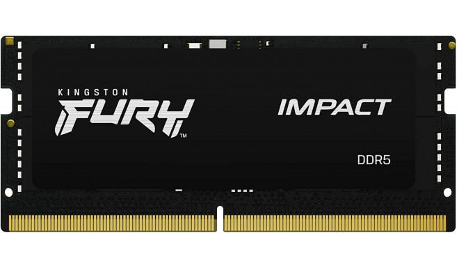 Kingston DDR5 - 16GB - 4800 - CL - 38 - Single-Kit - SO-DIMM, Impact, black