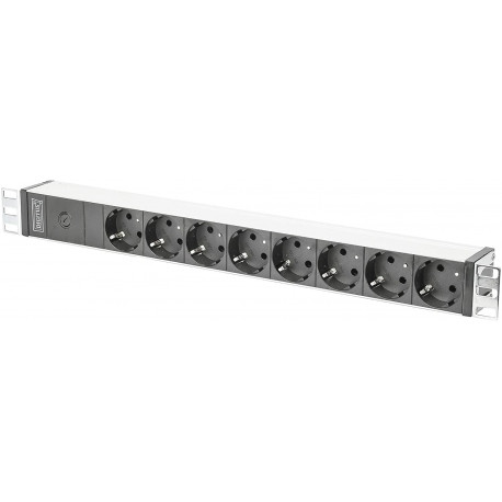 Brennenstuhl Premium-Line 19  8-way power strip (black/light grey, suitable for 19  racks)