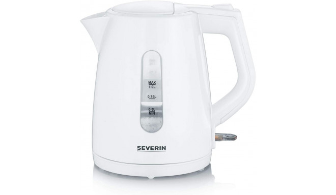 Severin WK 3411, kettle (white, 1.0 liter)