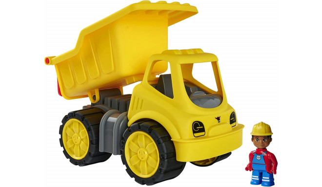 BIG Power-Worker tipper + figure, toy vehicle (yellow/grey)