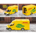 Majorette Mercedes-Benz Sprinter DHL, toy vehicle (yellow, with light and sound)