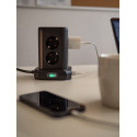 Brennenstuhl socket tower 8-way in 45 arrangement, socket strip (black, 4x USB)