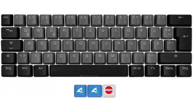Sharkoon SKILLER SAC20 S4, keycap (black, 61 pieces, ISO layout (DE), for SKILLER SGK50 S4)