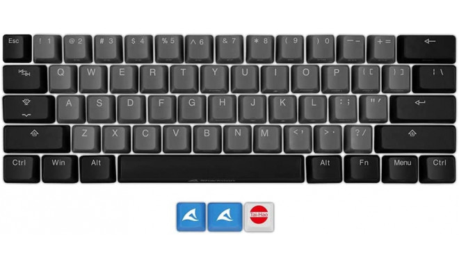 Sharkoon SKILLER SAC20 S4, keycap (black, 62 pieces, ANSI layout (US), for SKILLER SGK50 S4)