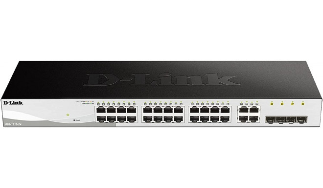 D-Link DGS-1210-24/E, switch (silver/black, 4 gigabit combo ports)