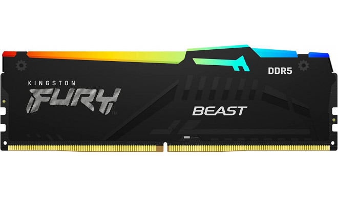 Kingston RAM Fury 64GB DDR5-5200 Kit RAM KF552C40BBAK2-64 Fury Beast RGB XMP