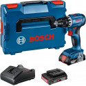 Bosch Cordless Drill GSR 18V-45 Professional, 18V (blue/black, 2x Li-Ion battery 2.0Ah, in L-BOXX)