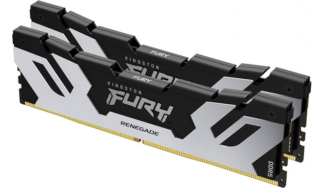 Kingston FURY DDR5 32GB - 7200 - CL - 38 - Dual-Kit - DIMM, KF572C38RSK2-32, Fury Renegade Silver, X