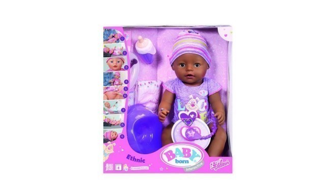 Zapf interactive doll Baby Born Ethnic