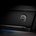 Baseus Kruhová chytrá nabíječka do auta 2x USB QC3.0 Quick Charge 3.0 SCP AFC 30W černá (CCALL-YD01)
