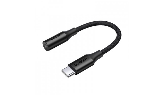Ugreen AV161 adapter for headphones mini jack 3.5 mm (female) / USB-C (male) 10 cm - black