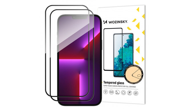 2ks Celoobrazovkové tvrzené sklo s rámečkem Friendly Wozinsky Full Glue iPhone 15 Pro – černý