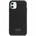 Audi silikonové pouzdro iPhone 11 / Xr 6,1" černo/černé pevné pouzdro AU-LSRIP11-Q3/D1-BK