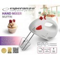 Esperanza hand mixer Muffin, white/red (EKM007R)