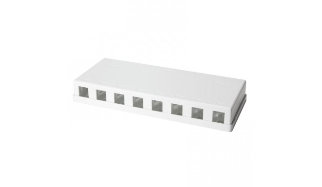 LOGILINK- Keystone Surface Mount Box 8 port UTP, white, blank