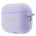 Guess case for AirPods Pro 2 GUAP2LSCHSU purple Silicone Heart Charm