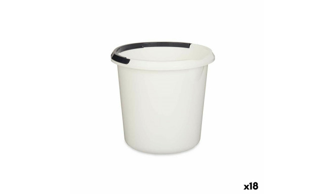 Bucket with Handle White Anthracite 10 L (18 Units)