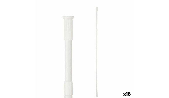 Extendable bar For shower White Aluminium 200 x 2,2 x 2,2 cm (18 Units)