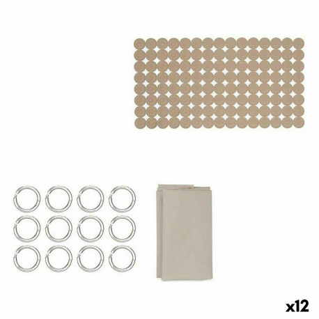 Bath Set Berilo CN-B6032A-BEIGE CN-B6032A-BEIGE Beige PVC Polyethylene EVA 28,5 x 43 x 6 cm (12 Unit