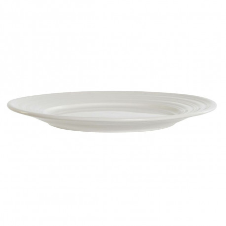 Flat Plate DKD Home Decor White Porcelain 19 x 19 x 2 cm