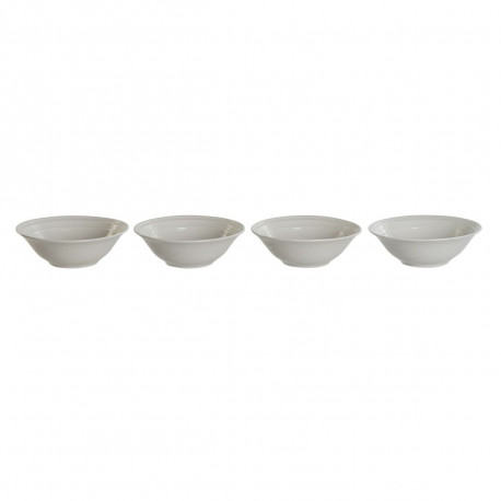 Set of bowls DKD Home Decor White Porcelain 17 x 17 x 7 cm