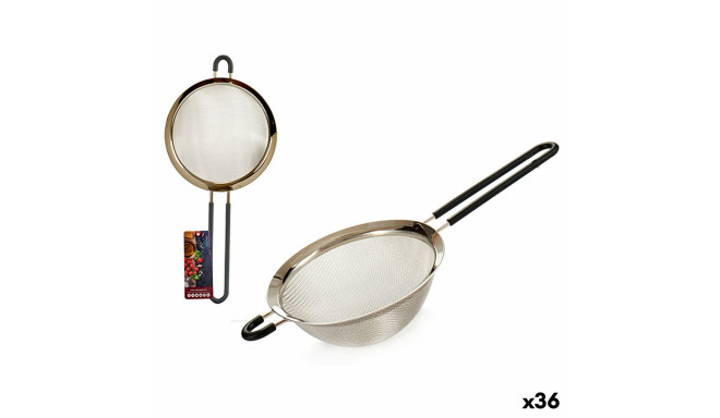 Strainer Kinvara 54149 54149 Black Grey Silicone Stainless steel 10,5 x 5 x 26 cm 26 x 26 x 4 cm 10,