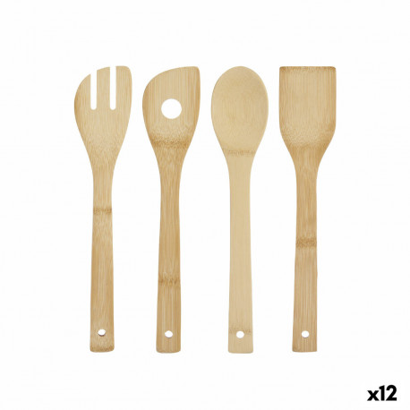 Set of Kitchen Utensils Kinvara KT200063 KT200063 Bamboo 8 x 34,5 x 3,2 cm (12 Units)