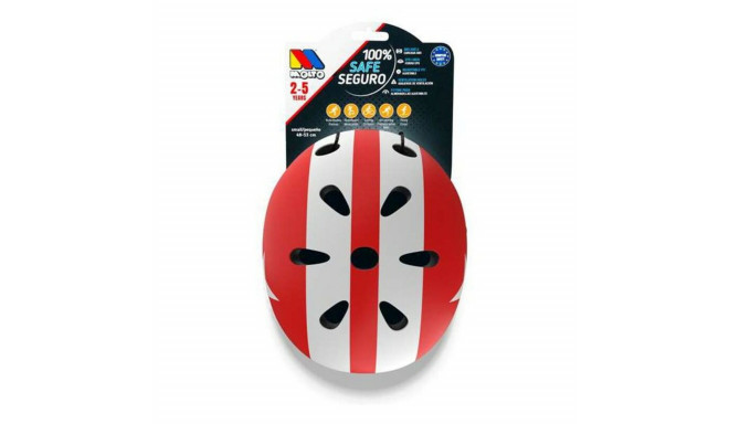 Baby Helmet Moltó White Red 48-53 cm