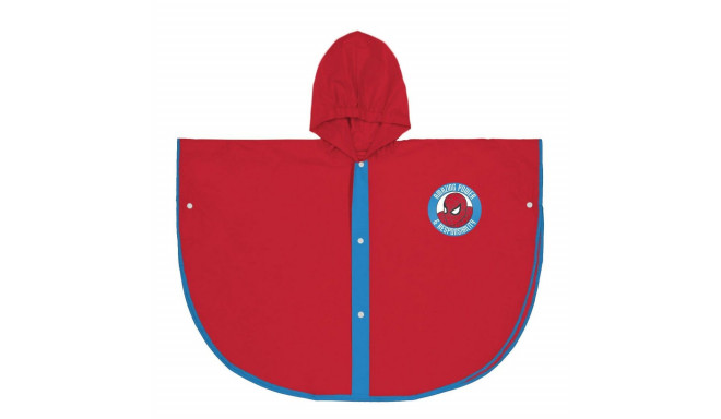 Waterproof Poncho with Hood Spider-Man Red - 3-4 Years