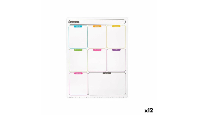 Weekly Planner A4 Magnet White (12 Units)