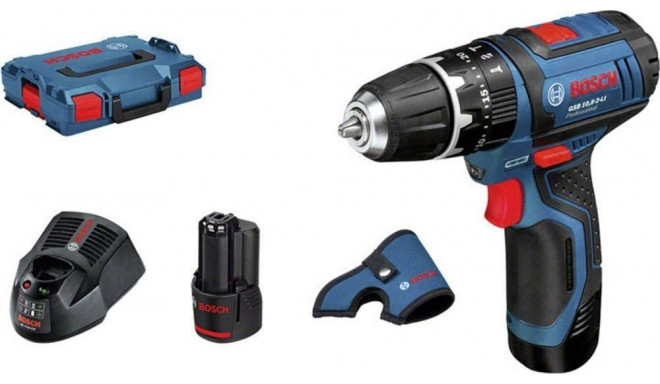 Bosch cordless hammer drill driver GSB 12V-15 Professional, 12 volt (blue / black, Li-ion battery 2.