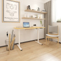 Desk ERGO with 1 motor 120x60xH73-121cm, white/oak