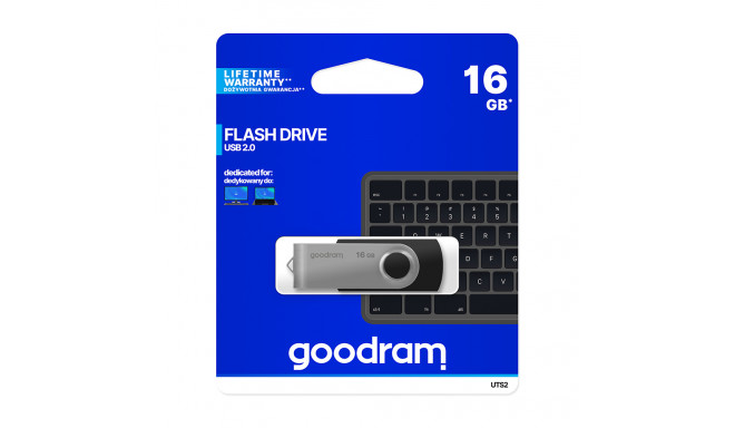 Goodram pendrive 16GB USB 2.0 Twister black