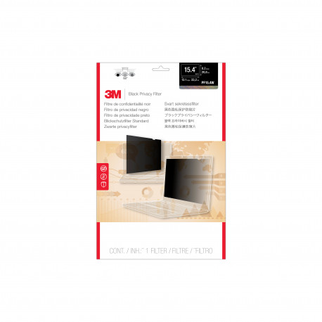 3M privacy filter PF15,4 208.0x332.2mm 16:10 Wide Screen, black