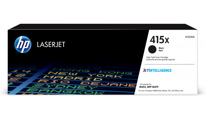 Tooner HP 415X W2030X Black/must suuremahuline 7500lk Color LaserJet Pro M454, MFP M479, Enterprise 