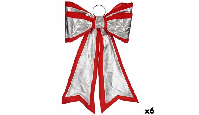 Lasso Krist+ HJ1-12073 HJ1-12073 Red Silver 40 x 60 cm Christmas bauble (6 Units)