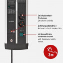 Brennenstuhl Premium-Protect-Line, 11-way duo, power strip (black/silver, 120,000A surge protection,