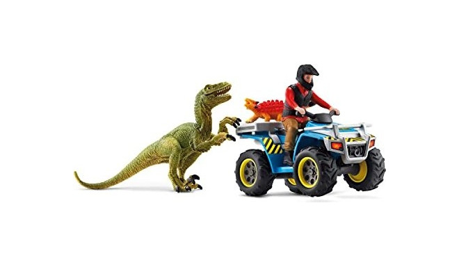 Sneak Escape on quad from Velociraptor, play figure