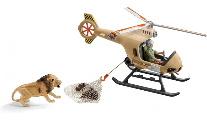 Schleich Wild Life Helicopter animal rescue, play figure