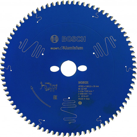 Bosch circular saw blade Expert for Aluminum, O 260mm, 80T
