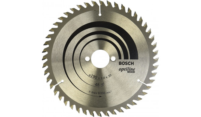 Bosch circular saw blade Optiline Wood, O 190mm, 48Z